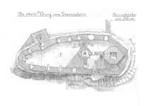 Burgruine Gräfenstein, Grundriss der Oberburg (aus: NAEHER 1887, Bl. 5)