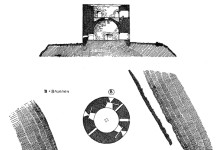 Kleinfrankreich, Obergeschoss- Grundriss und L&auml;ngsschnitt (aus: KD PS 1957, S. 298)