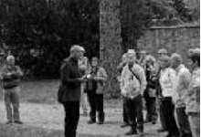 Im Schlosspark von Kirchheimbolanden weist Erich Kulling auf den wertvollen Altbaumbestand hin.