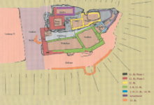 Burgruine Frankenstein, Grundriss (Zeichnung: Dieter Barz)