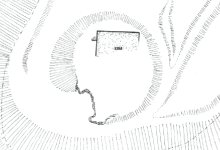 Burgruine Wiesbach,Grundriss, 1981 (aus: KD ZW 1981, S. 845, Fig. 839)